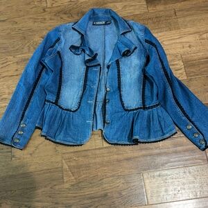 Peplum denim jacket